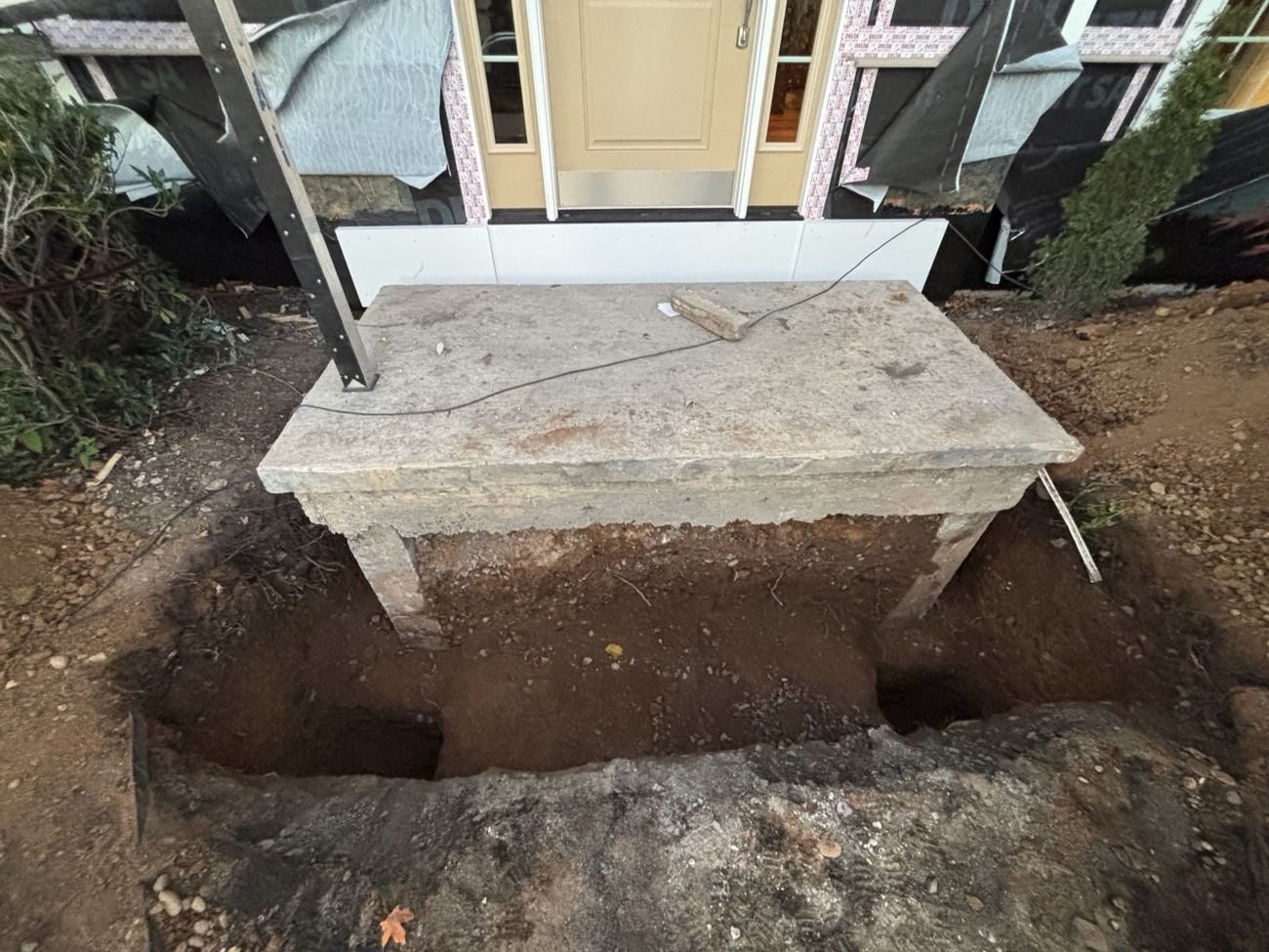 Before: Bluestone Front Porch Restoration