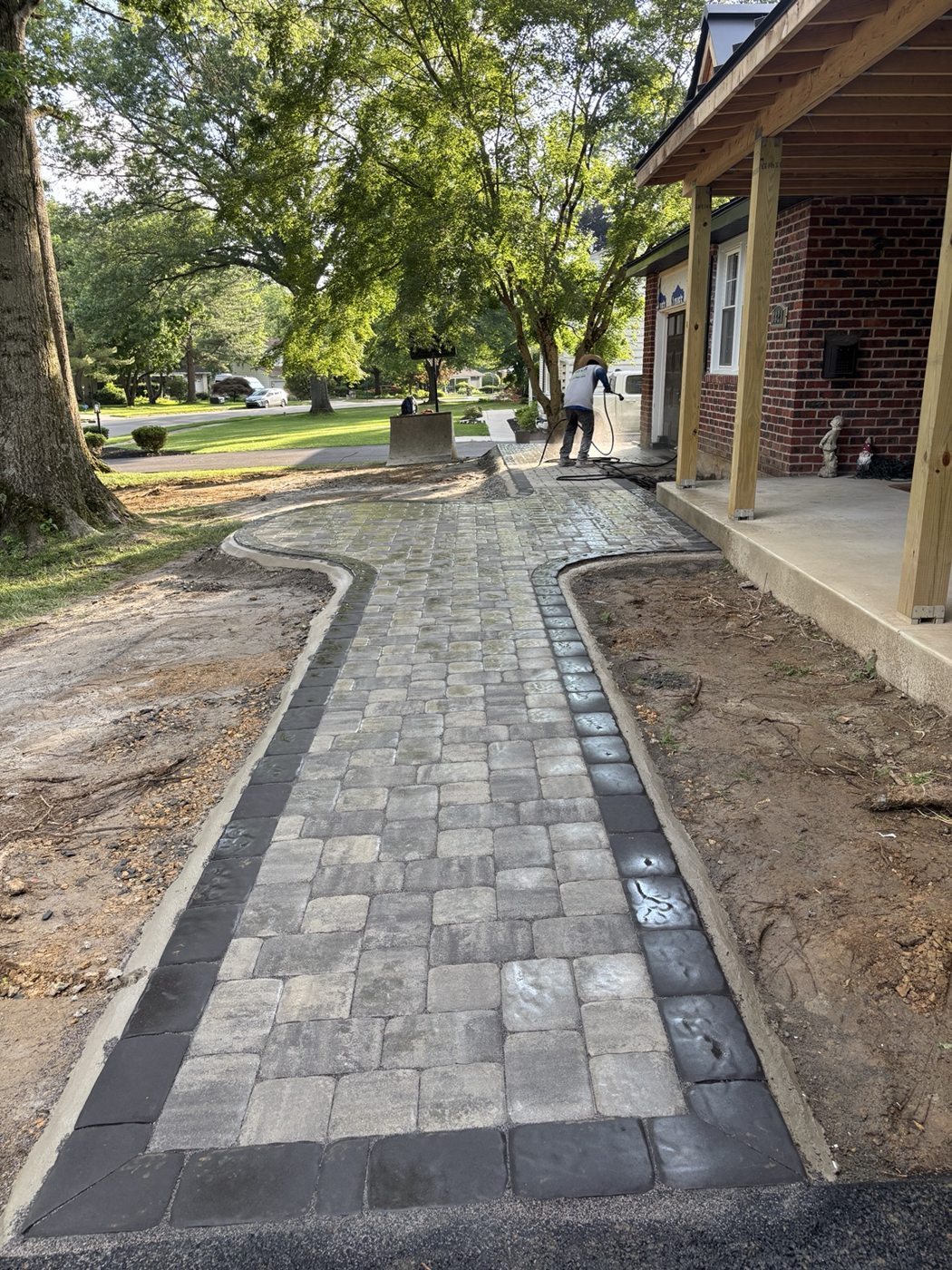 Custom Paver Walkway — Villanova, PA project photo 1