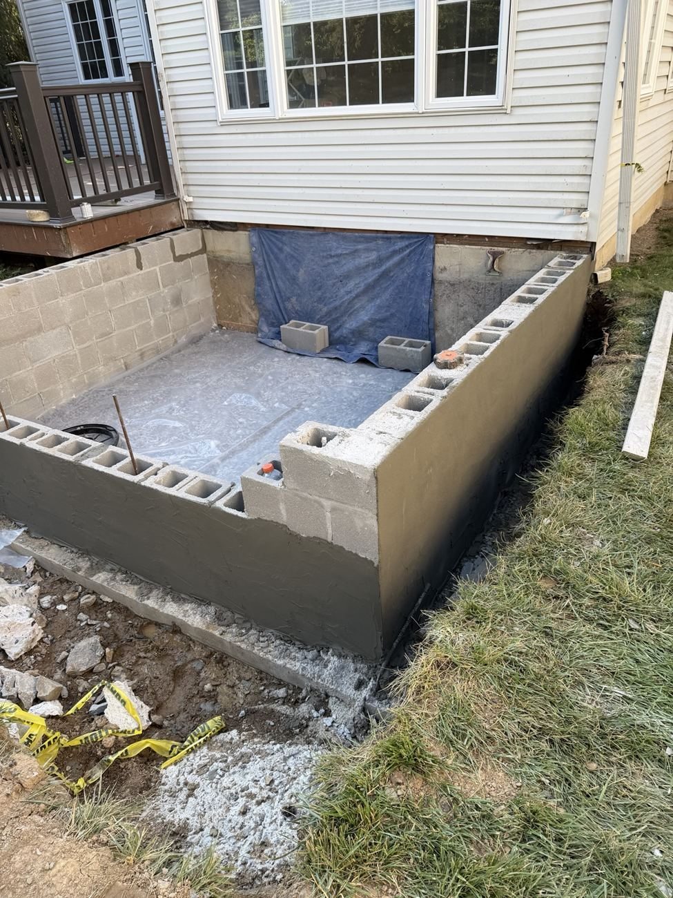 Concrete Block Addition Foundation & Crawl Space
