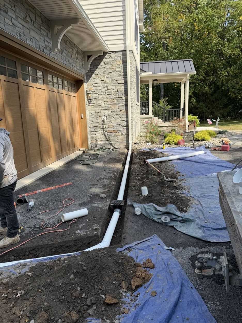 Gutter Drainage Installation & Asphalt Repair